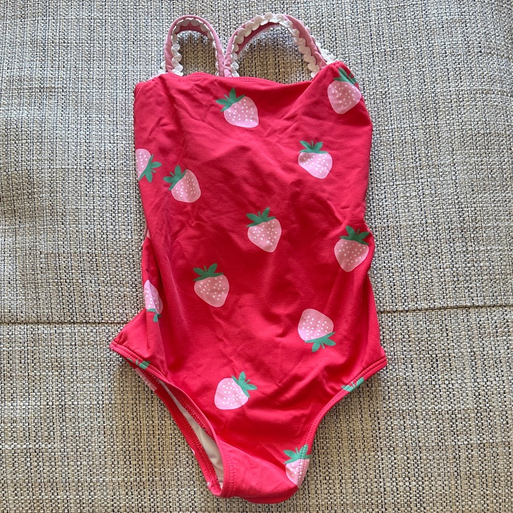Strawberry Print Kids Swimsuit